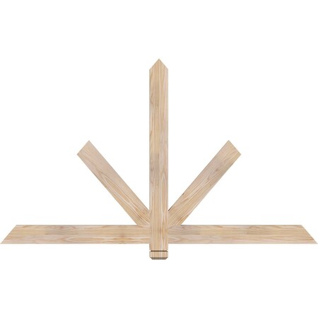 Ekena Millwork Kennewick Smooth Timber Gable Bracket, Douglas Fir, 60"W x 35"H x 1 1/2"D x 3 1/2"F, 14/12 Pitch GBW060X35X0204KEN00SDF